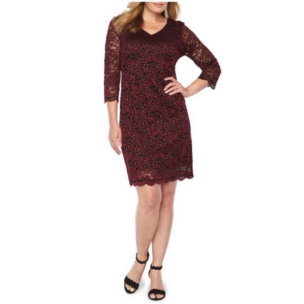 Beautiful burgundy lace dress new with tags!!